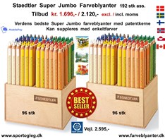 Staedtler Super Jumbo Farveblyanter 192 stk Tilbud