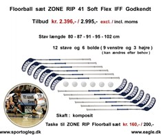 Floorball Sæt ZONE RIP 41 Tilbud