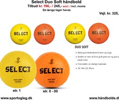 Select  Duo  Soft  Håndbolde  Micro , Mini  og Lilleput