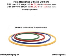 Hula Hop Ringe 65 og 80 cm Tilbud