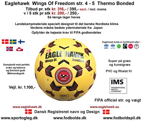 EAGLEHAWK  Wings Of Freedom T.B.  str.  4 - 5  Gul IMS Super Tilbud