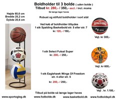 Boldholder til 3 bolde Tilbud Udsolgt