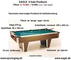 EAGLE 6 fods Poolbord Tilbud