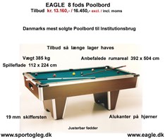 EAGLE 8 fods Poolbord Tilbud