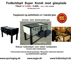 Fodboldspil Super Kondi med Topglasplade Tilbud