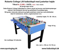 Fodboldspil Roberto College med Justerbar Højde