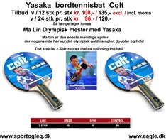 Yasaka  Bordtennisbat  Colt  Tilbud  Udsolgt