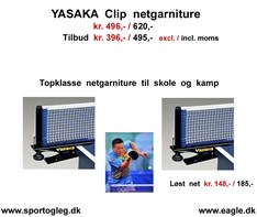 Yasaka  Clip Netgarniture  Tilbud