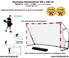 Quickplay Håndboldmål 300 x 200 cm Tilbud Udsolgt