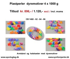 Plastperler Dyremotiver Tilbud