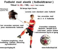 Fodbold  Med  Elastik  Til  str. 3 - 4 - 5