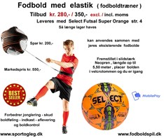 Fodbold  Med  Elastik Og  Select Futsal Super Orange  Supertilbud