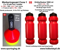 Markeringssæt Cone 1 med Genial Opsamler  og Drikkeflasker Tilbud
