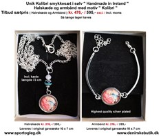Kolibri Smykkesæt Halvskæde og Armbånd i Sølv Tilbud