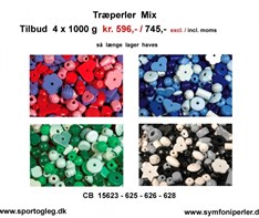 Træperler Mix 4000 g Tilbud