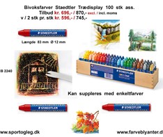 Bivoksfarver  Staedtler  Display  100 stk  Tilbud