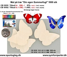 Mal Sommerfugl i træ  tilbud