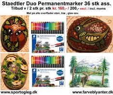 Staedtler Permanentmarker Duo 36 stk ass. Tilbud