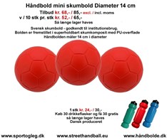 Håndbold Mini Skum 14 cm rød tilbud