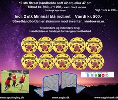 Street Håndbolde incl. 2 stk Minimål Tilbud