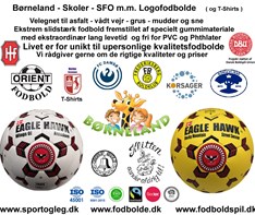 Børneland - Skoler - SFO m.m. Logofodbolde og T-Shirts og Danmarks Første Børnefodbold