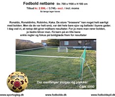 Fodbold Netbane  str. 700 x 1100 cm