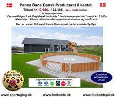 Panna Bane 8 - kantet Tilbud  Dansk Produceret