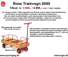 Rose Trækvogn  6095  med  Massive Hjul