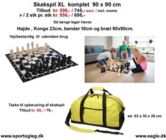 Skak Spil Komplet  XL Tilbud