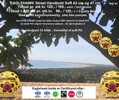 Eaglehawk Street Håndbold Soft  42 cm  og  47 cm Tilbud