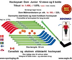 Dom Hockey Juniorsæt ekstrem slidstærk tilbud