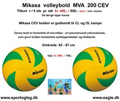 Mikasa  Volleybold  MVA  200  CEV  Tilbud